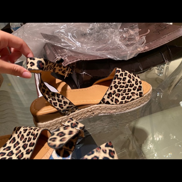 Casual Espadrilles Trim Flatform Studded Wedge - Picture 3 of 5